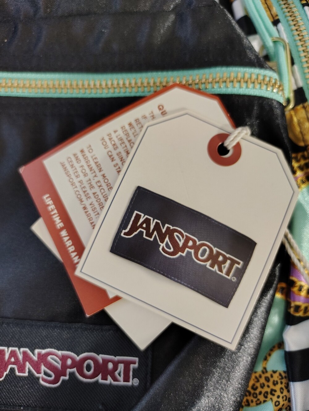 JanSport Super FX Livin Lavish Backpack Black Satin School Travel JS0A2SDR5Q2 - Picture 6 of 7